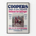 Vintage plakat Coopers Indianerhistorier illustreret