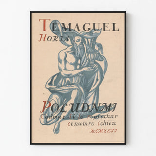 Vintage dekorativ plakat Temaguel Horia