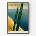 Vintage plakat til vægdekoration Crimea Strand og Hav