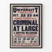 Vintage plakat for teater Criminal At Large