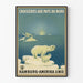 Vintage plakat Nordlige lande krydstogter Hamburg-Amerika Linie