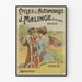 Vintage plakat Cycles & Automobiles J. Malinge i Angers