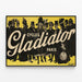 Vintage reklameplakat for Cycles Gladiator Paris — indrammet kunstværk på væggen