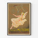 Vintage plakat Cycles Météore vægdekoration retro cykel