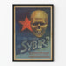 Retro vægplakat Sybir - Hoved af død og rød stjerne