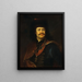 Portrait af Prins Ferenc Rákóczi II - Adam Mányoki — indrammet kunstværk på væggen