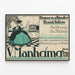 Vintage plakat til damer og børnebeklædning V. Manheimer — indrammet kunstværk på væggen