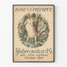 Vintage plakat med dametights til fire årstider vægdekoration