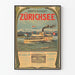 Vintage plakat af dampskibsfart på Zürichsee - Poster af dampskib