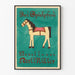 Vintage plakat "Das Spielpferd" af Karl Müller - Vægdekoration