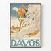Vintage plakat af Davos vintersport
