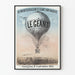 Vintage plakat af luftballon Montgolfière Le Géant de Nadar - Historisk vægdekoration