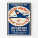 Vintage plakat Forsvar Amerika ved at hjælpe de allierede