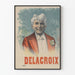 Vintage plakat af Delacroix-portræt elegant til vægdekoration