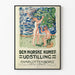 Vintage plakat for norsk kunstudstilling på Charlottenborg