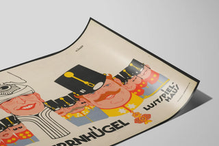 Vintage plakat Der Feldherrnhügel - Retro militær vægdekoration — visning af kunstværket