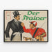 Vintage plakat Der Trainer - Hestemaleri til vægdekoration — indrammet kunstværk på væggen