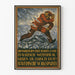 Tysk vintage vægdekoration plakat i rød og blå