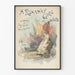 Vintage plakat A Runaway Girl Waltz til vægdekoration med musik