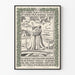 Dansk vintage vægplakat med efeuindramning - Romantisk scene på bro