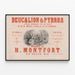 Vintage plakat af Opera Comique Deucalion & Pyrrha af H. Montfort — indrammet kunstværk på væggen