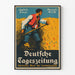 Vintage Tysk Landbrugsavis Plakat