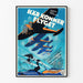 Vintage fly og flypige plakat