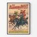 Vintage plakat af Barnum & Bailey med hestevæddeløb på romersk bane