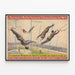 Vintage plakat Barnum & Bailey - De flyvende forvandlinger fra cirkus — indrammet kunstværk på væggen