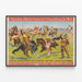 Vintage plakat af Barnum & Bailey Wild West Show — indrammet kunstværk på væggen