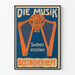 Vintage musikplakat Beethoven Heft vægdekoration