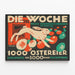 Vintage plakat Die Woche - Konkurrence 1000 påskeæg — indrammet kunstværk på væggen
