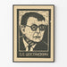 Portrætplakat af Dimitri Chostakovitch i gravure-stil