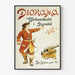 Vintage plakat Diorama Tordenskiold ved Dynekil 1716