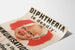 Vintage plakat til oplysning om vaccination mod difteri