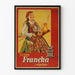 Vintage plakat af café Francka ved kaffemølle