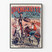 Dekorativ plakat af Don Quijote de la Mancha illustreret af G. Doré