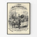 Plakat Don Quichotte illustreret af T. Johannot, sort-hvid vintage tegning