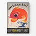 Vintage plakat « Don't Be a Sucker! » retro vægdekoration