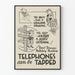 Vintage plakat Advarsel Telefoner aflyttet