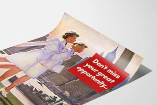 Vintage militær plakat Navy Waves – retro vægdekoration