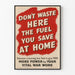 Vintage plakat: Brændstoføkonomi i hjemmet