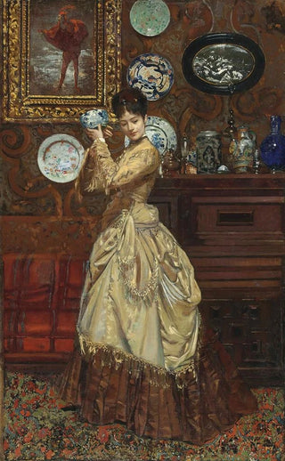 douard Frdric Wilhelm Richter - Admiring the porcelain.webp
