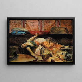 douard Frdric Wilhelm Richter - Oriental Dancer With a Tambourine.webp