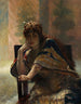 Orientalsk kvinde - Édouard Frédéric Wilhelm Richter, omkring 1875 — siddende kvinde med smykker