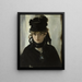 Berthe Morisot med violettebuketten - Édouard Manet — indrammet kunstværk på væggen