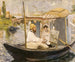 Claude Monet, der maler i sin båd-atelier - Édouard Manet — visning af kunstværket