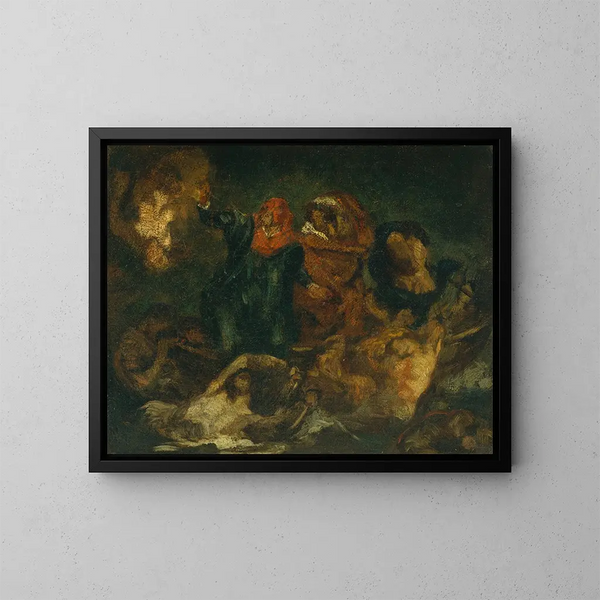 efter Dante's Rofart - Édouard Manet — indrammet kunstværk på væggen