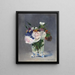 Blomster i en krystalvase - Édouard Manet — indrammet kunstværk på væggen