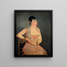 Dame i rosa - Édouard Manet — indrammet kunstværk på væggen